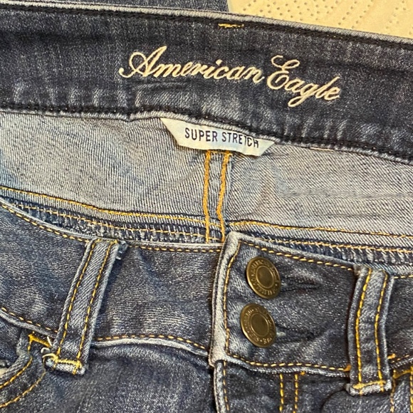 American Eagle Super Stretch Artist Flare Jeans Sz 2 Long - Picture 5 of 6